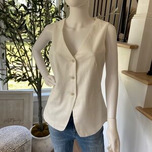 Gap Linen Blend Longline Vest. Size: M